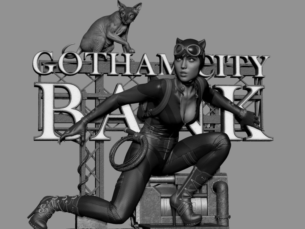 custom statue cat woman