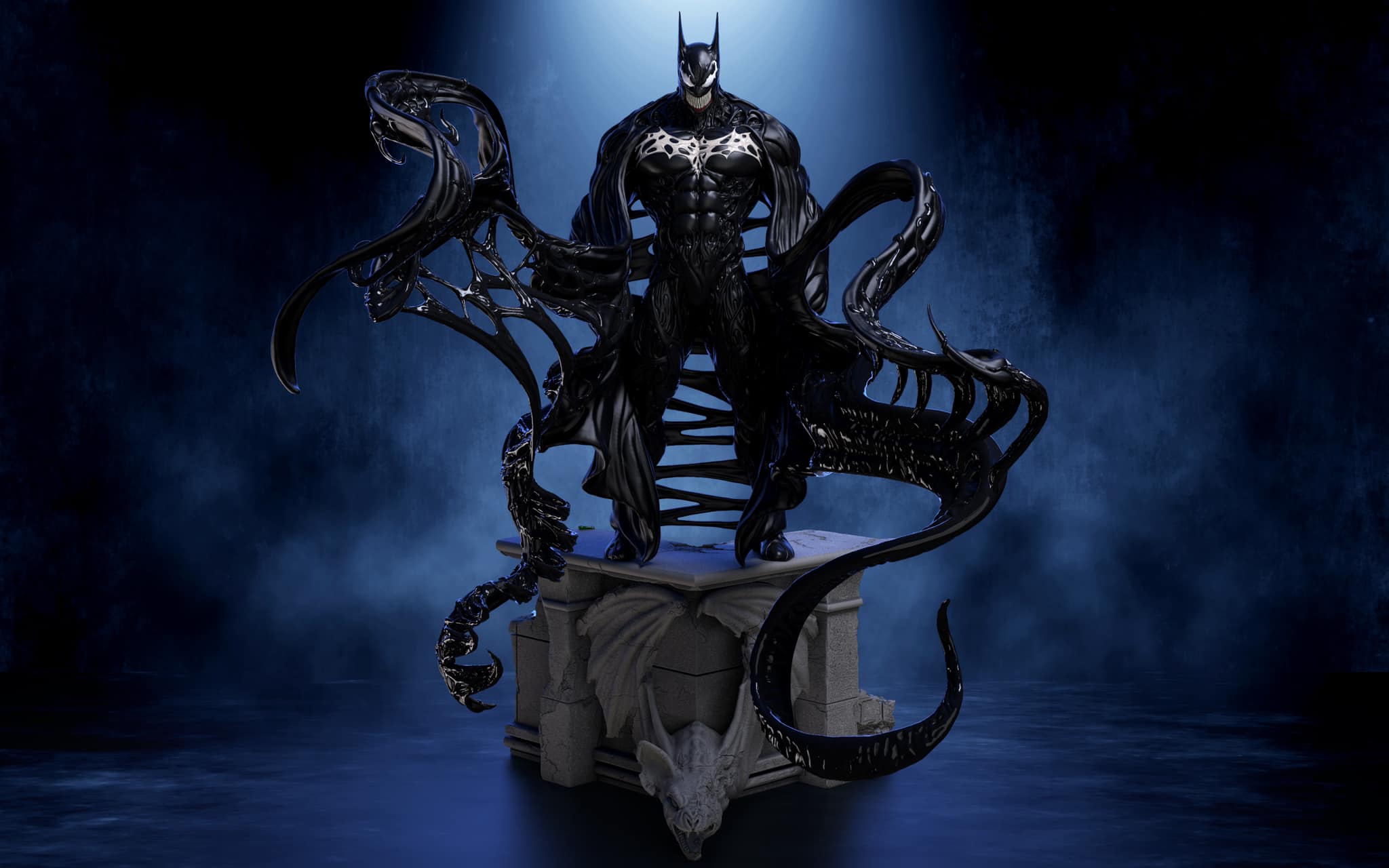 venom batman statue