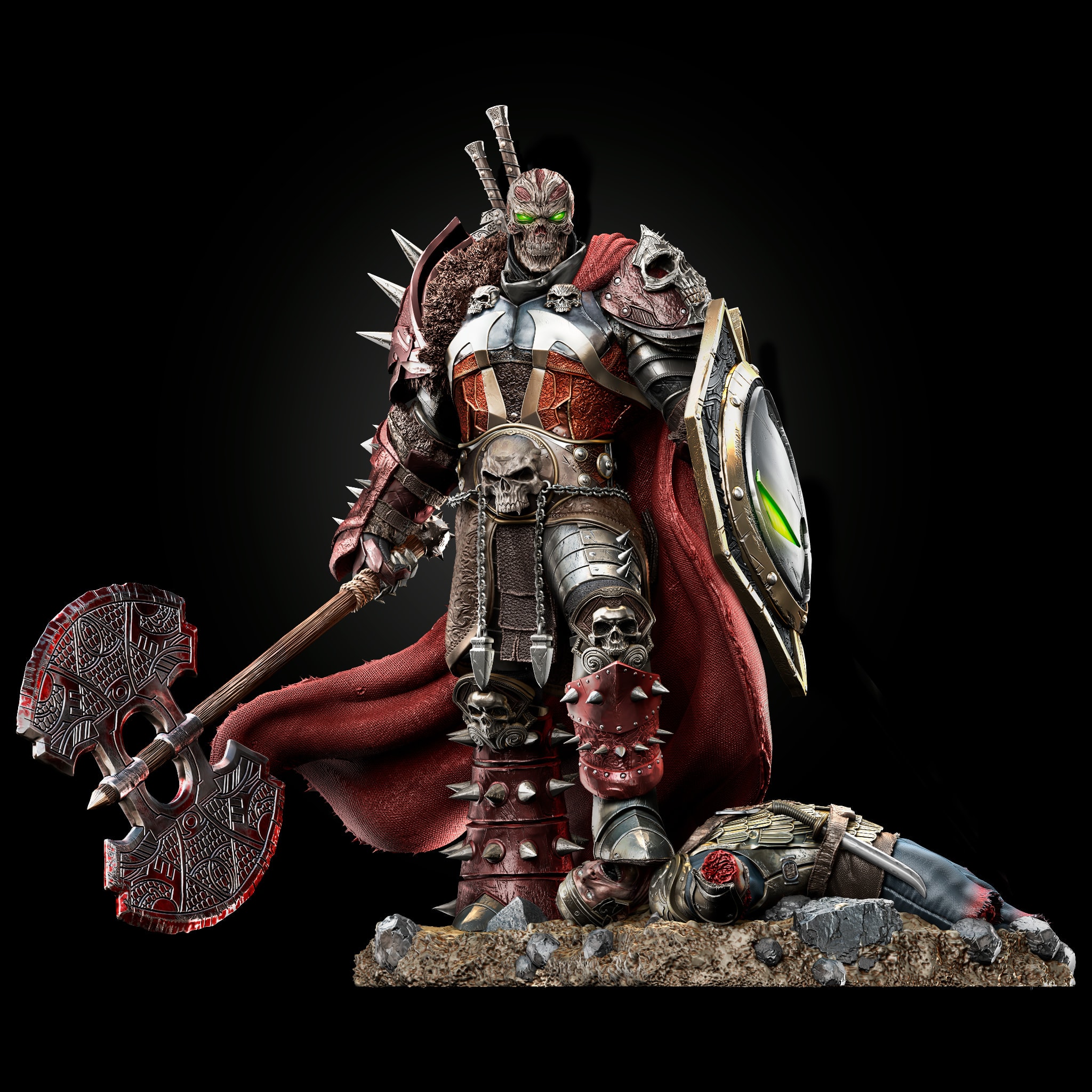 Medieval Spawn 1/4 Scale Custom Statue Unboxing Bros