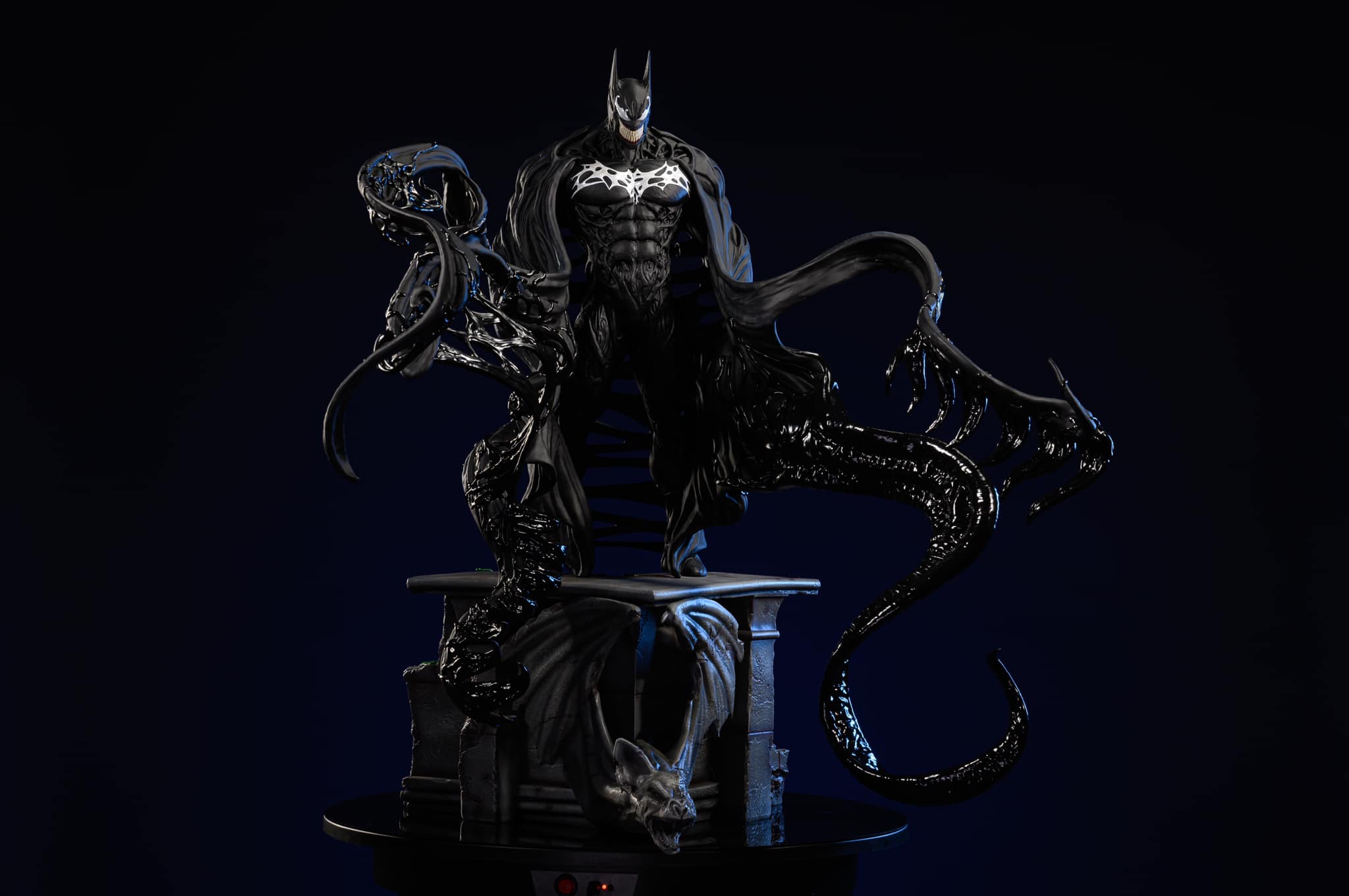 Venomized Batman 1/4 Scale Custom Statue - Unboxing Bros
