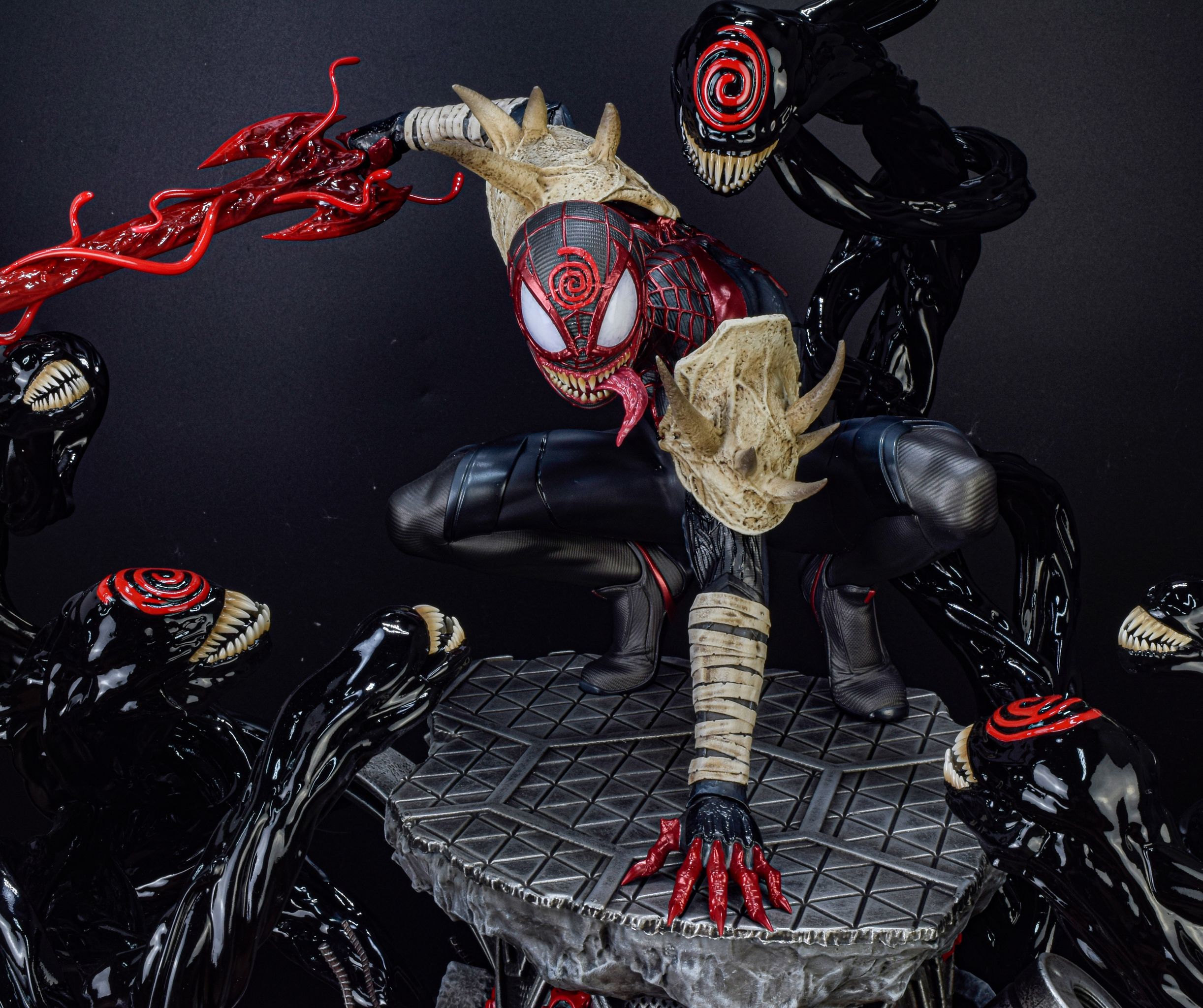 Knullified Miles Morales Spiderman 1/4 Scale Custom statue