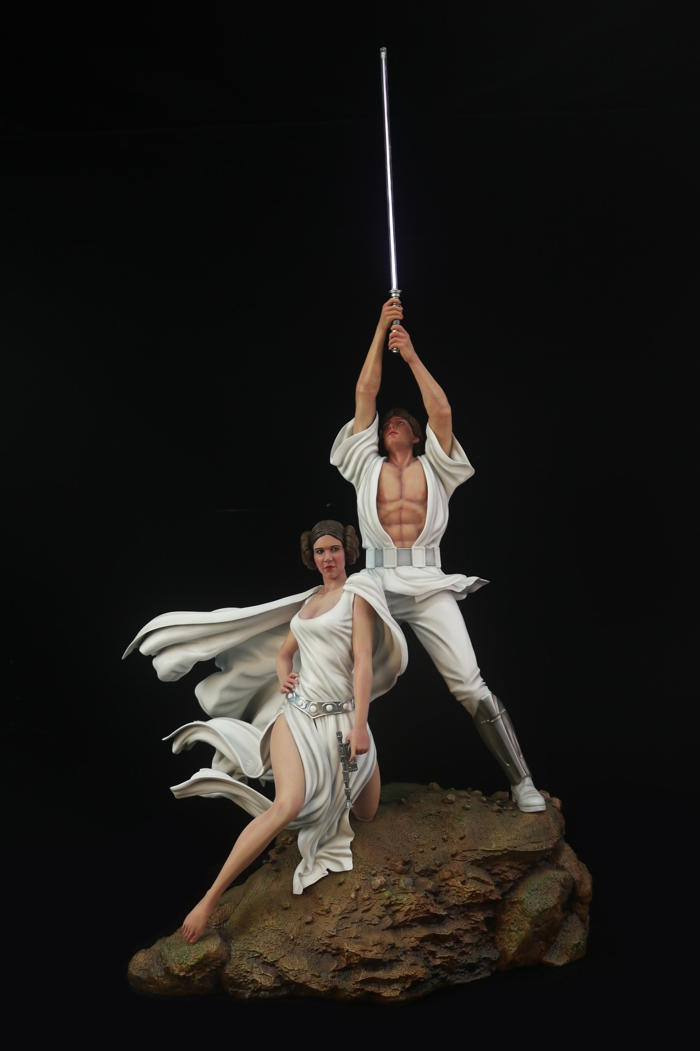Luke and Leia Skywalker Diorama 1/4 Scale Custom Statue (SOLDOUT)