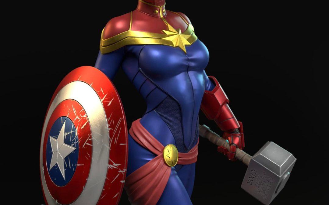 Captain Marvel 1/4 Scale Custom Statue – Not Sideshow (CANCELED)