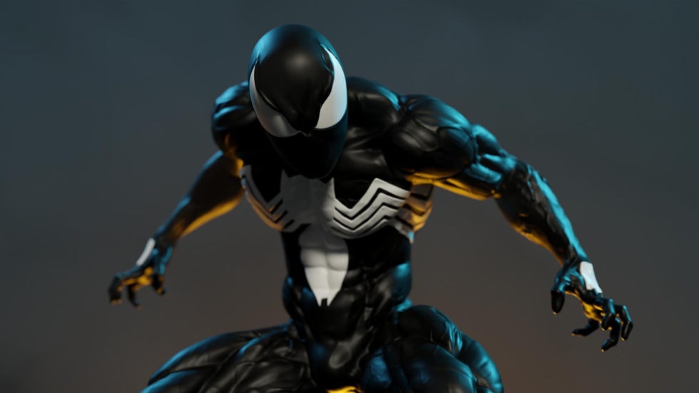 Symbiote Spiderman 1/4 Scale Custom Statue - Unboxing Bros