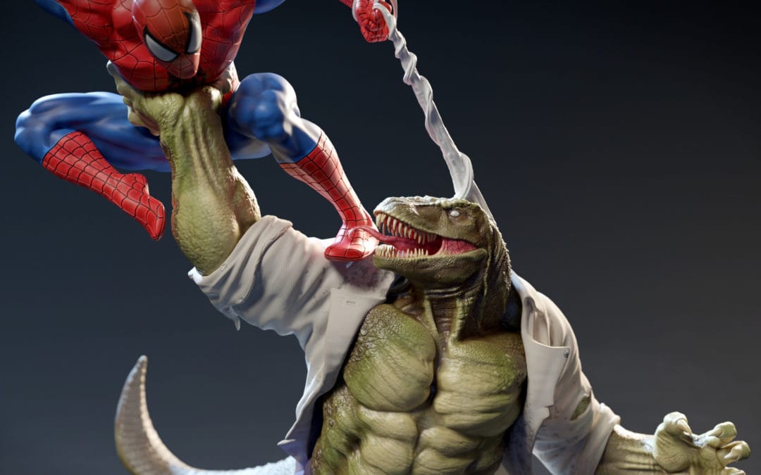 Spiderman vs Lizard 1/4 Scale Custom Statue