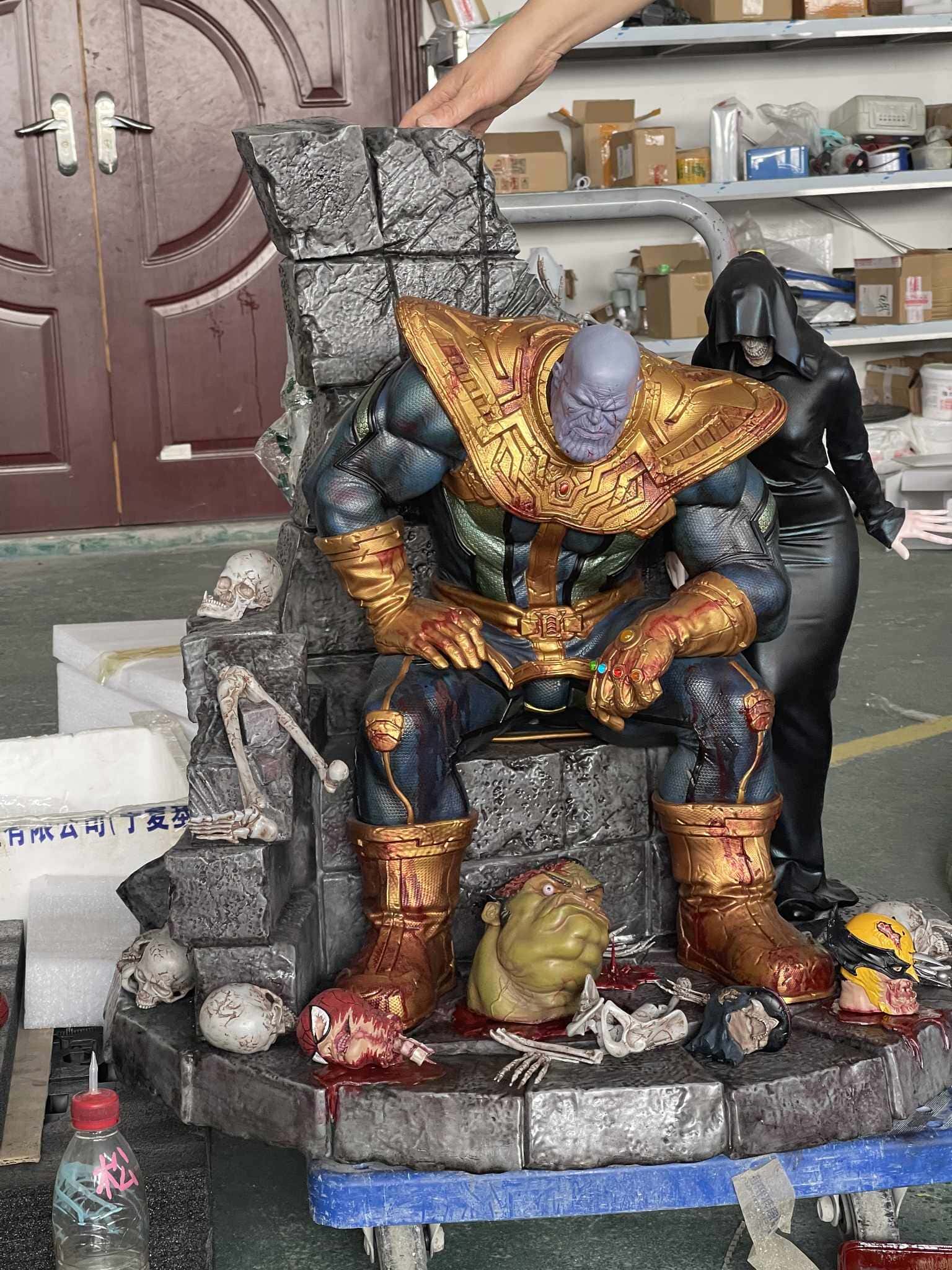 Thanos On Throne Diorama 14 Scale Custom Statue Unboxing Bros 0197