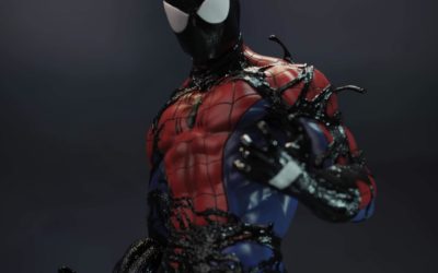 Symbiote SpiderMan Transformation 1/4 Scale Custom Statue