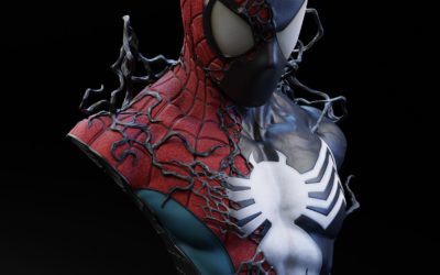 SpiderMan Life Size Bust Custom Statue