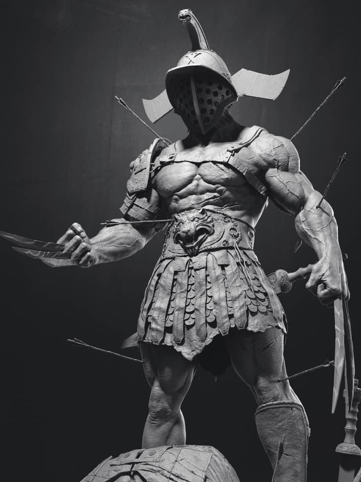 Gladiator Logan 1/4 Scale Custom Statue - Unboxing Bros