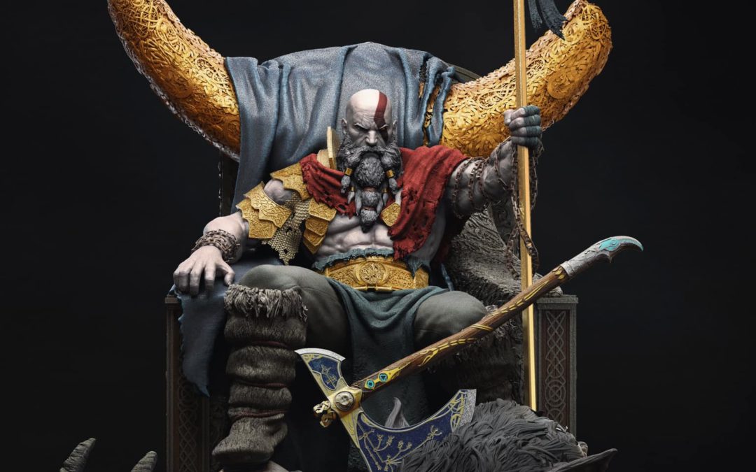 Kratos on Throne 1/4 Scale Custom Statue