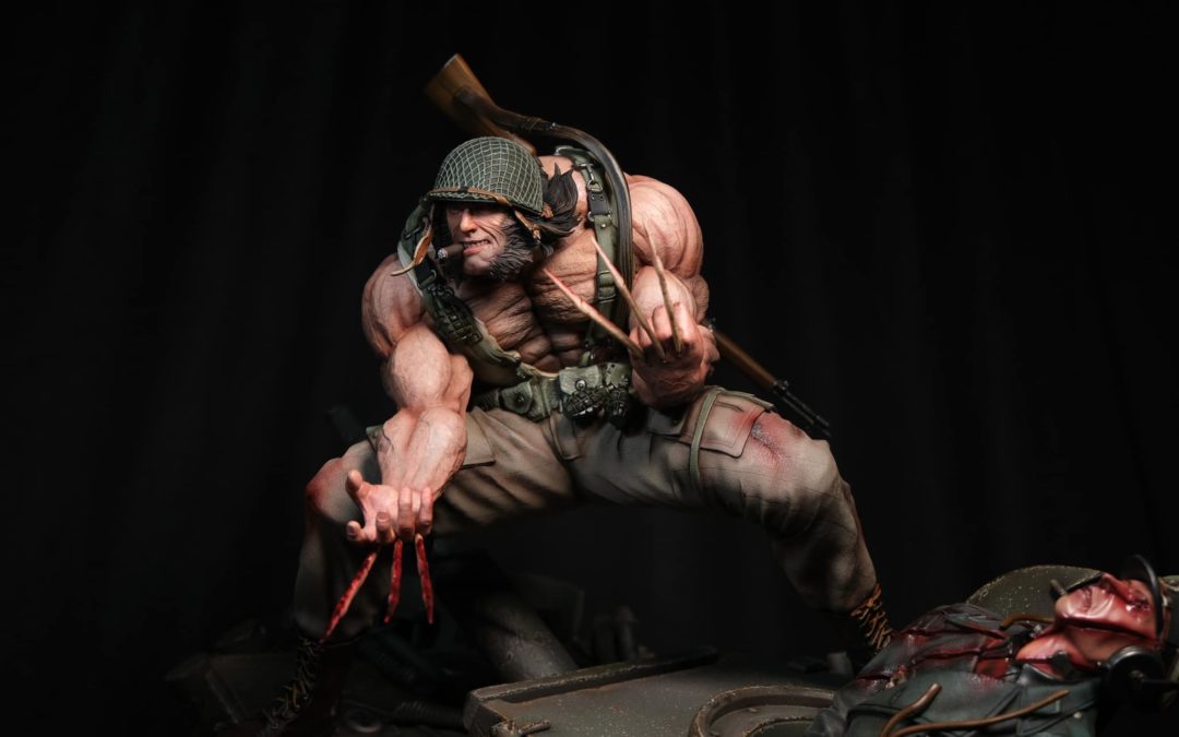 Logan Soldier vs Tank 1/4 Scale Custom Statue