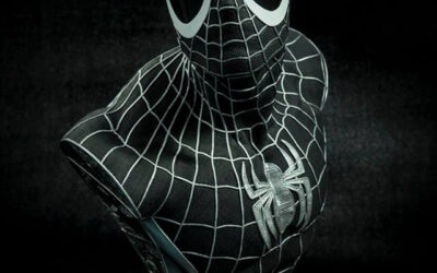 Spiderman Life Size Bust Black Custom Statue