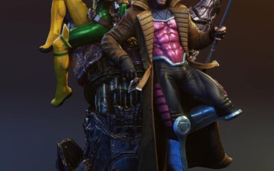 Rogue Gambit vs Sentinel 1/4 Scale Custom Statue