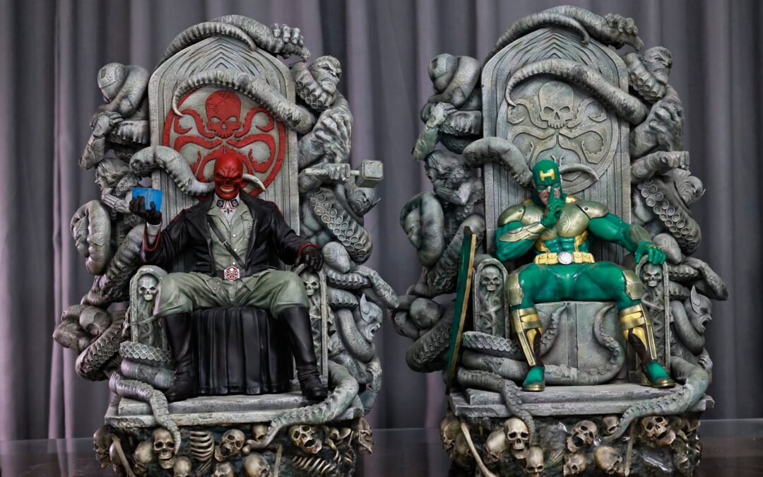 Red Skull & Captain Hydra On Thone 1/4 Scale Custom Statue