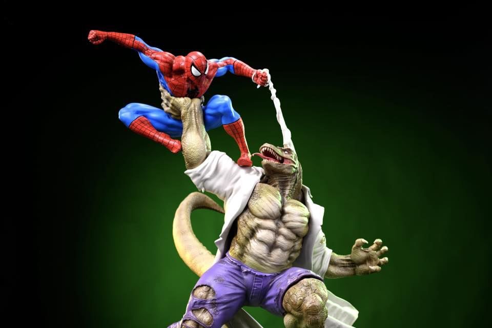 Spiderman vs Lizard 1/4 Scale Custom Statue