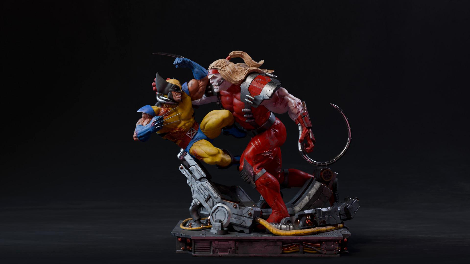 Wolverine vs Omega Red 1/4 Scale Custom Statues