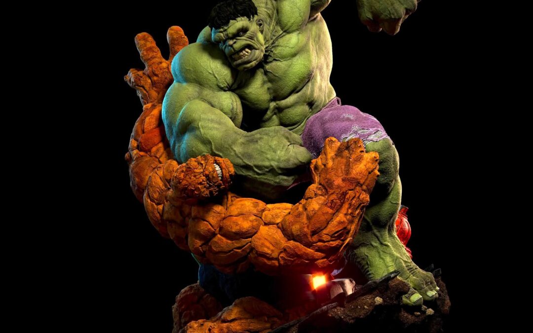Hulk vs Thing Diorama 1/4 Scale Custom Statue