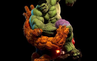 Hulk vs Thing Diorama 1/4 Scale Custom Statue